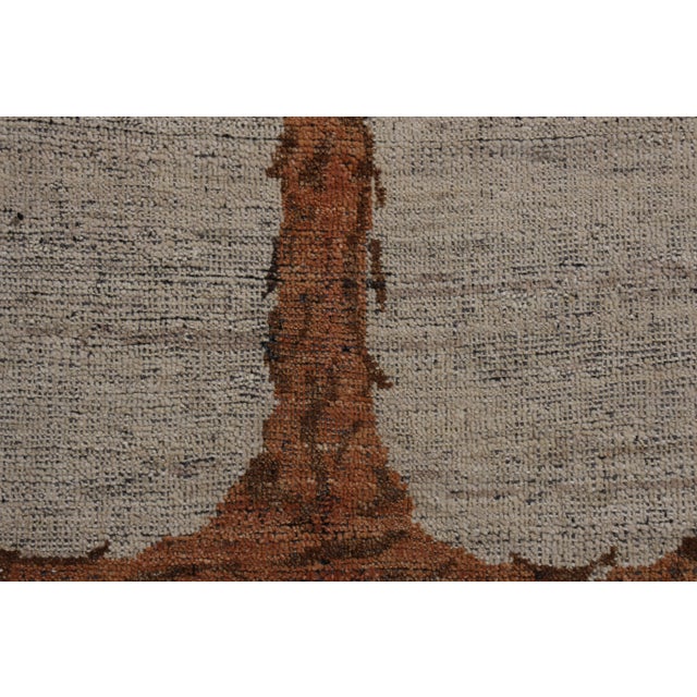 Not Yet Made - Made To Order Handknotted Grey Floating Tiger Rug with Black Fringe, 6'x9' For Sale - Image 5 of 7