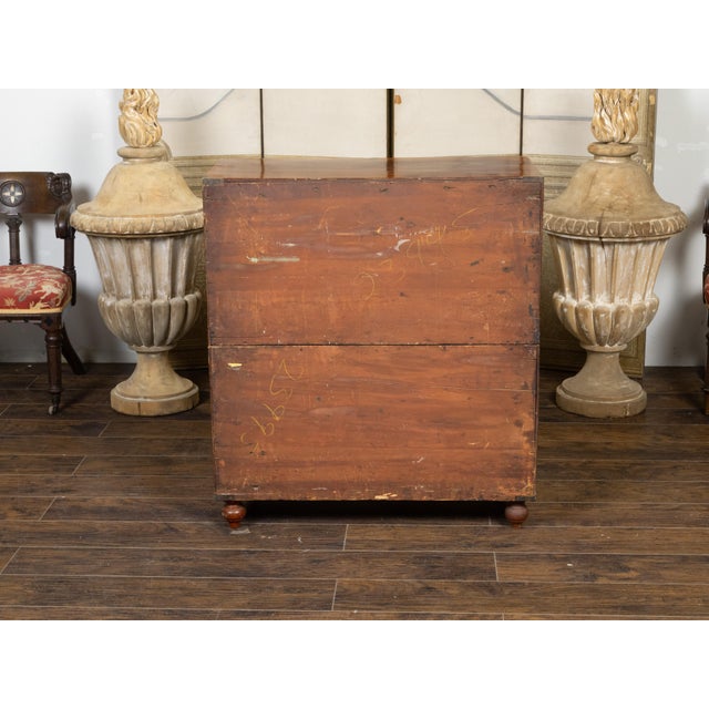 English 19th Century Teak Campaign Chest with Five Drawers and Brass Hardware For Sale - Image 10 of 12