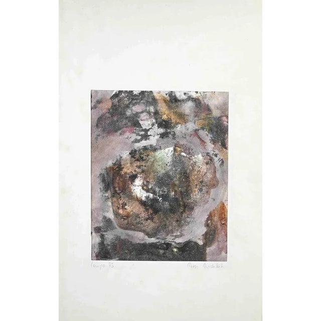 Peter Dischlet, Abstract Composition, 1973, Original Watercolor For Sale - Image 3 of 3