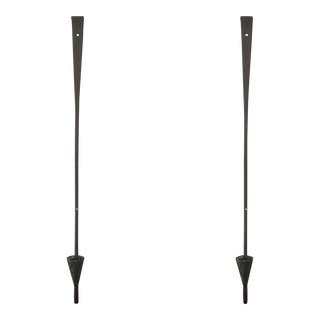 American Paul Ferrante Style Forged Metal Wall Sconces- a Pair For Sale