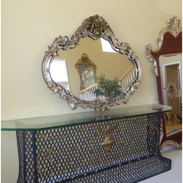 French Provincial Rococo Gold Ornate Wall Mantle Mirror Chairish