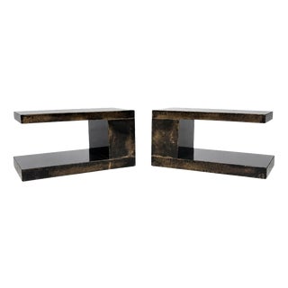Vintage Italian Side Tables from Aldo Tura, 1960s, Set of 2 For Sale