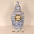 Antique Delft Vase Clock, Blue White Chinoiserie Vase Kangxi Style, Foo Dog Finial For Sale - Image 10 of 14
