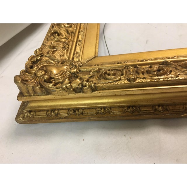 Baroque Early 19thc Petite Baroque Giltwood French Picture Frame For Sale - Image 3 of 8