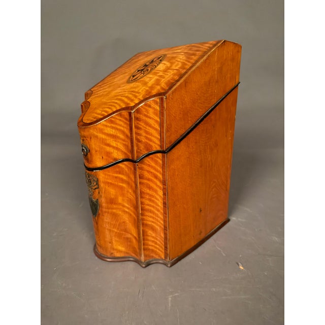 English 18th Century English Satinwood Document Box With Exotic Wood & Silver Inlay, Circa 1780 For Sale - Image 3 of 18