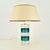 Mid 20th Century Mid 20th Century Scandinavian Attributed to Venini Murano Glass Teal Clear Murano Table Lamp For Sale - Image 5 of 9