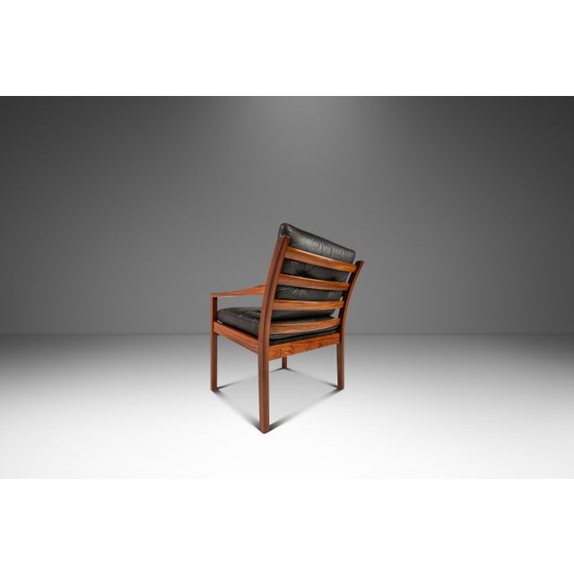 Fredrik A. Kayser Mid-Century Danish Modern Model 806 Lounge Chair in Rosewood & Leather Attributed to Fredrik Kayser for Vatne Møbler, Norway, C. 1960s For Sale - Image 4 of 18