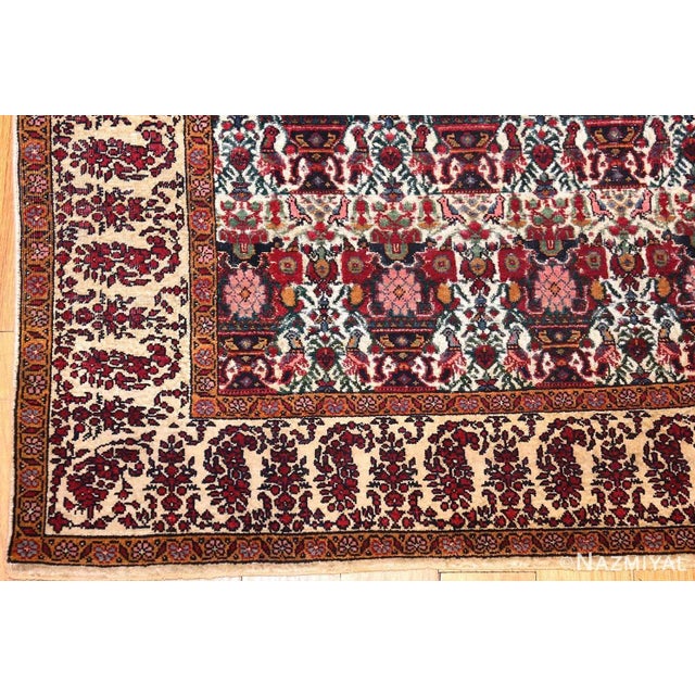 Nazmiyal Collection Fine Antique Persian Vase and Paisley Design Farahan Rug For Sale In New York - Image 6 of 6