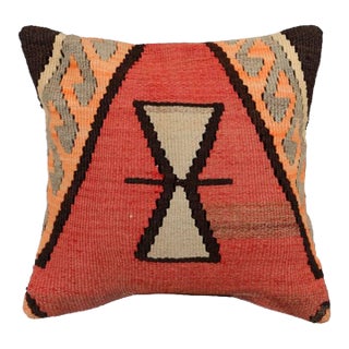 Handmade Kilim Rug Pillow Cover For Sale