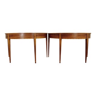 19th Century Demi-Lune Tables - a Pair For Sale