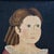 Charming contemporary primitive folk art portrait reproduction on canvas, masterfully styled after the famous 19th-century...