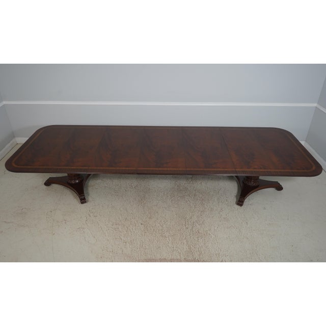 Regency Style Flame Mahogany Dining Room Table For Sale - Image 12 of 18