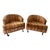 1960s Mid Century Modern Barrel Back Chairs in the Style of Harvey Probber - a Pair For Sale