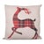 Tartan Plaid Reindeer Linen Corded Pillow For Sale