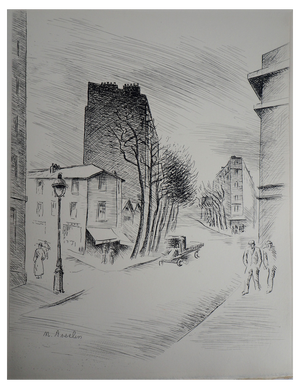 Maurice Asselin, Belleville à vol d’âme, 1937, Etching
