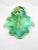 1950s 1950s Signed Handmade Majolica Style Green Leaf Serving Dish With Gold Trim For Sale - Image 5 of 8