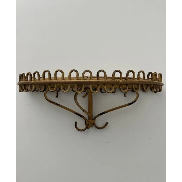 Beige Mid-Century Shelf in Wicker and Bamboo attributed to Franco Albini, Italy, 1960s For Sale - Image 8 of 8