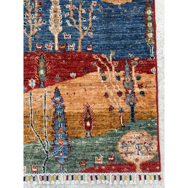 Multicolor Persian Style Gabbeh Rug Runner, 02'06 X 06'05 For Sale - Image 4 of 12