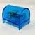 Vintage Blue Acrylic “Dance of the Sugarplum Fairy” Music Box For Sale - Image 4 of 7