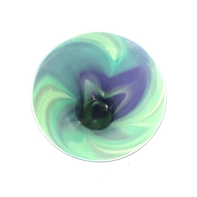 2000 - 2009 Opaque Art Glass Vase Handblown by Glass Artist Michael Egan, 2004 For Sale - Image 5 of 10