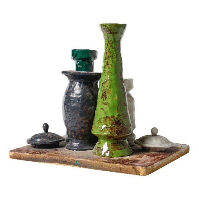 Arnaldo Miniati, Morandi Allegory Sculpture, 1971, Ceramic For Sale