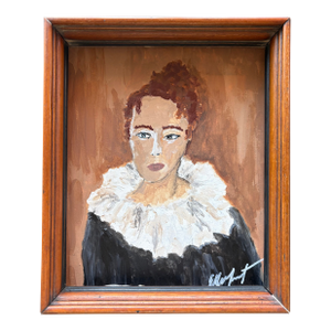 2025 Original Elle Yount Portrait of a Lady in Antique Frame