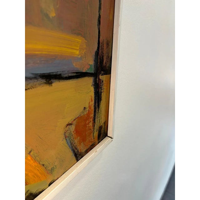 Jean Krillé, Landscape No. 95, Oil on Masonite, 1987 For Sale - Image 4 of 8