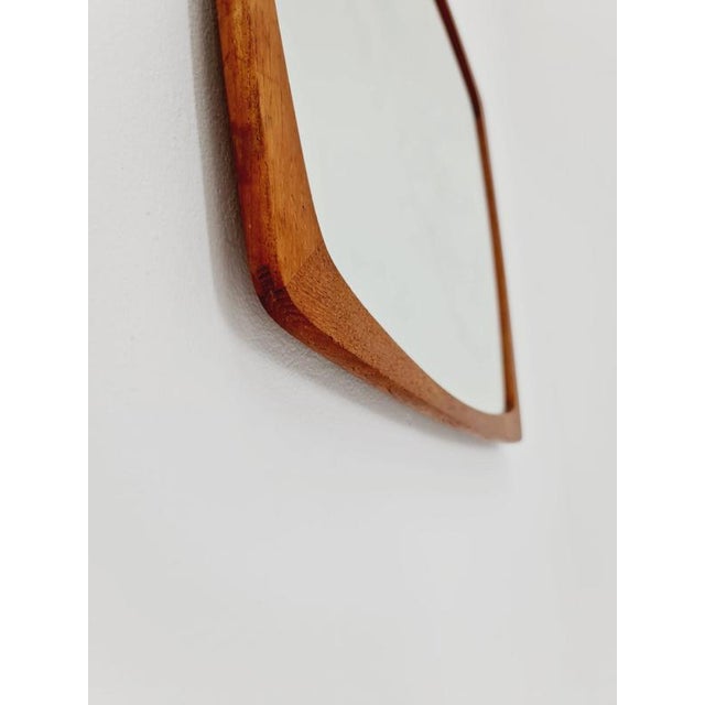 Wood Large Mid-Century Modern Danish Wall-Mounted Mirror, 1960s For Sale - Image 7 of 16