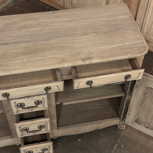 19th Century Country French Stripped Buffet With Original Hardware For Sale - Image 18 of 18