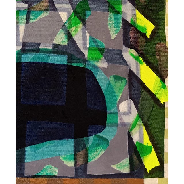 2020s Max Manning “Untitled (CVS175)” Contemporary Pink, Green, & Teal Geometric Abstract Painting, 2020 For Sale - Image 5 of 8