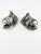 Vintage Ceramic Turkey Salt & Pepper Shakers With Metallic Silver Finish - A Pair For Sale - Image 4 of 7