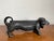 Farmhouse Large Vintage Cast Iron Dachshund Boot Scraper For Sale - Image 3 of 13