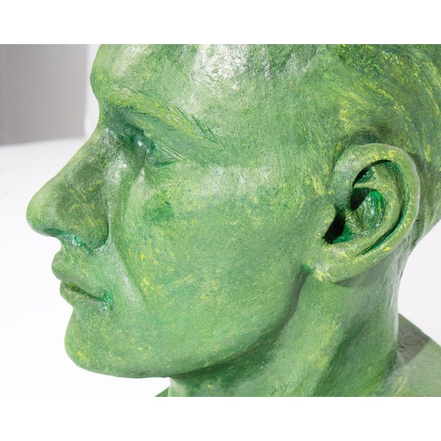 Plaster Bust Sculpture by Lillian Harrington For Sale In Indianapolis - Image 6 of 9