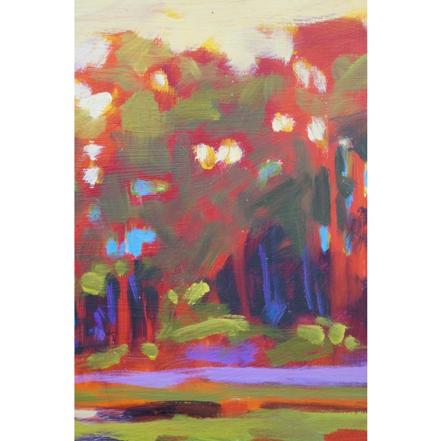 Betty Anglin Smith 2000 Pines Landscape Oil Painting on Canvas 18" For Sale - Image 4 of 9