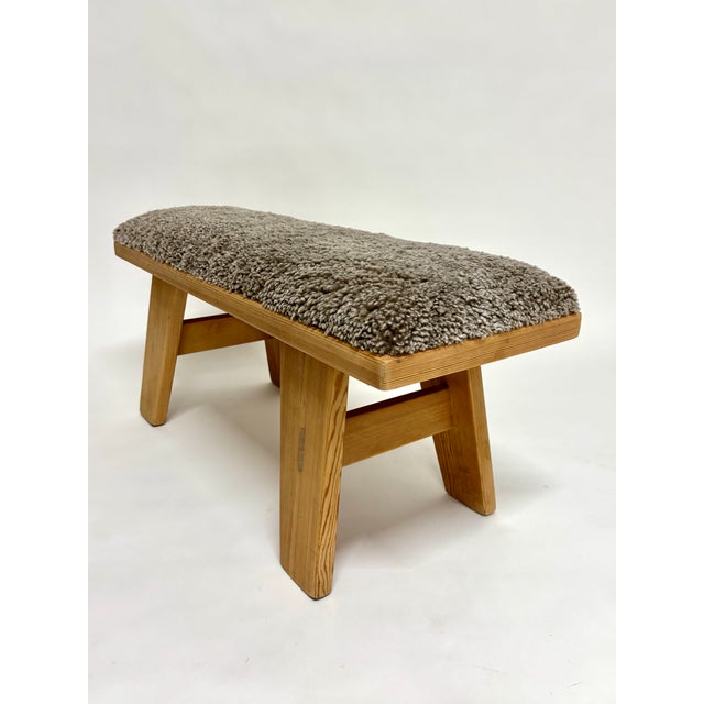 American Rustic Pine Bench by Krogenäs, Norway, 1960s For Sale - Image 3 of 9