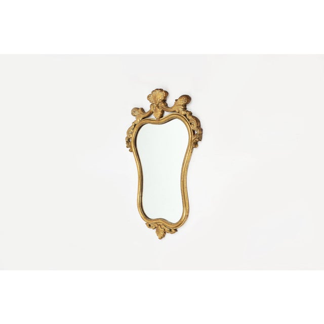 20th Century Belgian Baroque Mirror in Gilded Wood, 1950s For Sale - Image 6 of 11