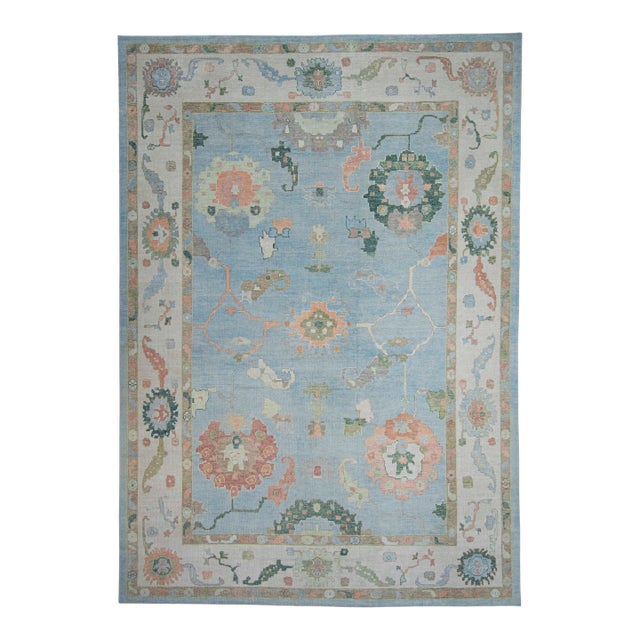 Turkish Oushak Rug 12'8" x 18' #20382 For Sale
