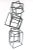 Metal Monumental Steel Cube Stacked and Angled Tall Sculpture For Sale - Image 7 of 11