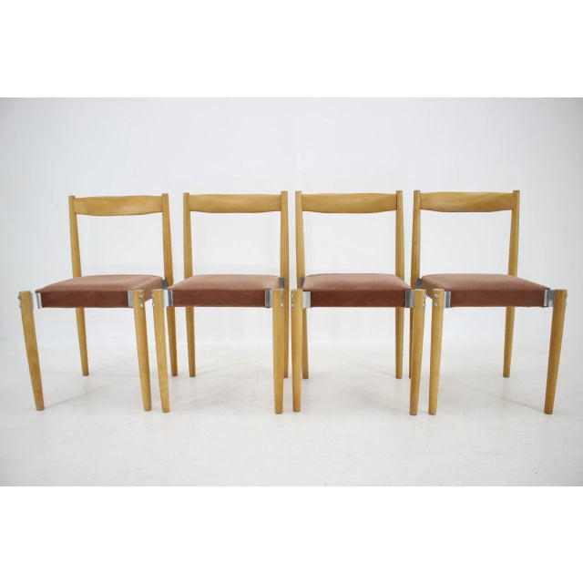 Wood Dining Chairs by Miroslav Navratil, 1970s, Set of 4 For Sale - Image 7 of 7
