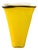 Large Vintage Murano Yellow Cased Opaline Glass Vase with Black Rim, 1970s For Sale