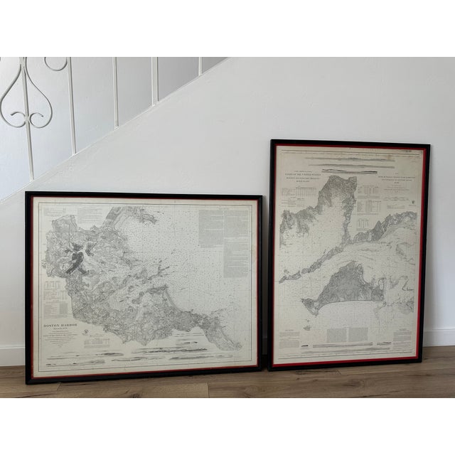 Map of Martha's Vineyard, Nantucket and Block Island Antique Coast Survey Framed For Sale - Image 12 of 12