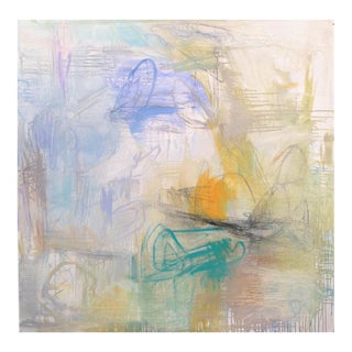 "Coastal Breeze" Large Oil Abstract Painting by Trixie Pitts For Sale