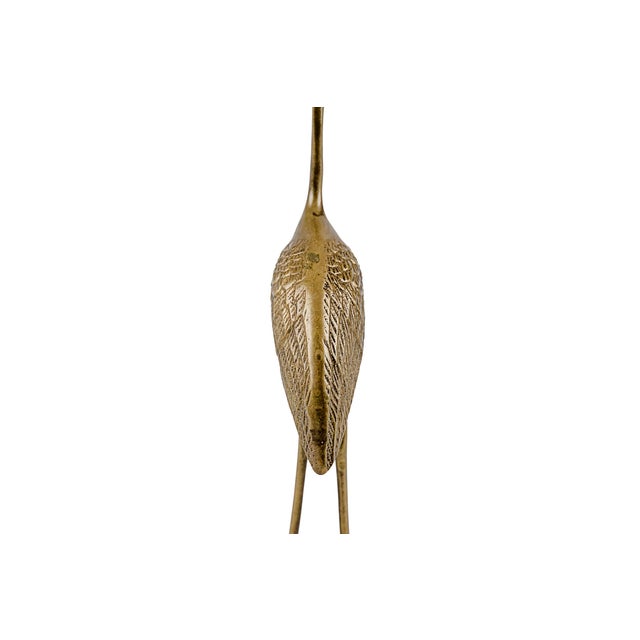 1970s Mid-Century Modern Leonard Brass Crane Figurines (12") For Sale - Image 5 of 15