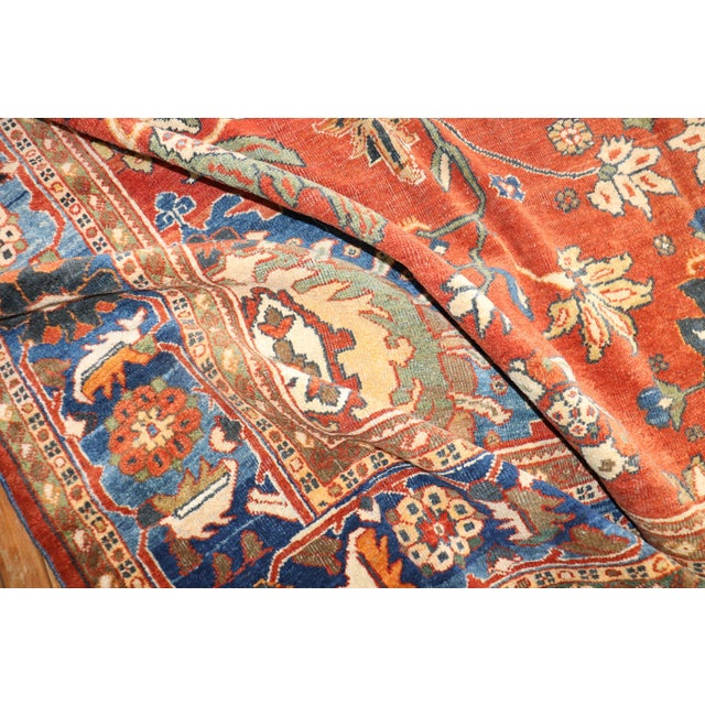 Textile Antique Persian Mahal Sultanabad Rug - 11'2" x 13' For Sale - Image 7 of 12
