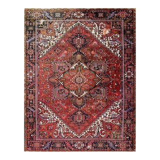 1940s Old Persian Heriz Area Rug 10’4″ X 13’3″ For Sale