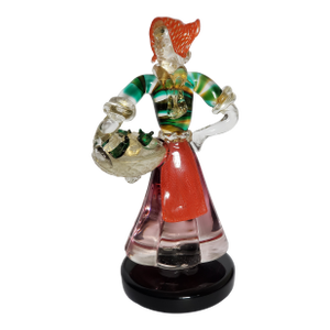 1950s Salviati Murano Glass Figure of a Woman