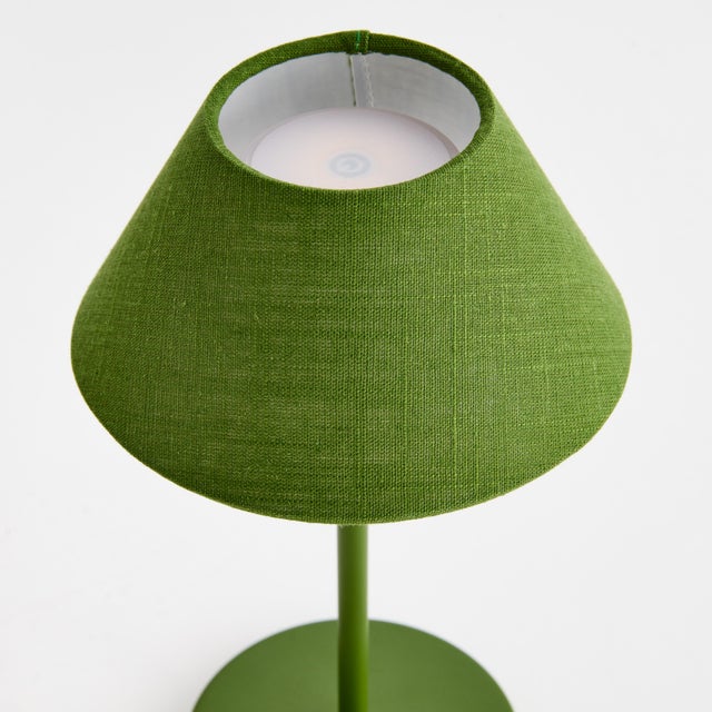 Kenneth Ludwig Chicago Alluna Cordless Led Lamp 10" - Dark Green For Sale - Image 4 of 8
