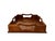 Campaign Hand Carved English Georgian Style Handled Gallery Butlers / Serving / Accent Tray in Walnut For Sale - Image 3 of 7