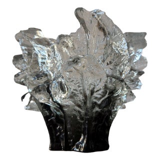 Black and Clear Ice Glass Iceberg Centerpiece by Pertti Santalahti for Humppila, Finland, 1970s For Sale
