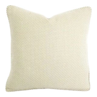 Kravet Couture Surface Matters in the Color Vanilla Self-Welt Pillow Cover For Sale